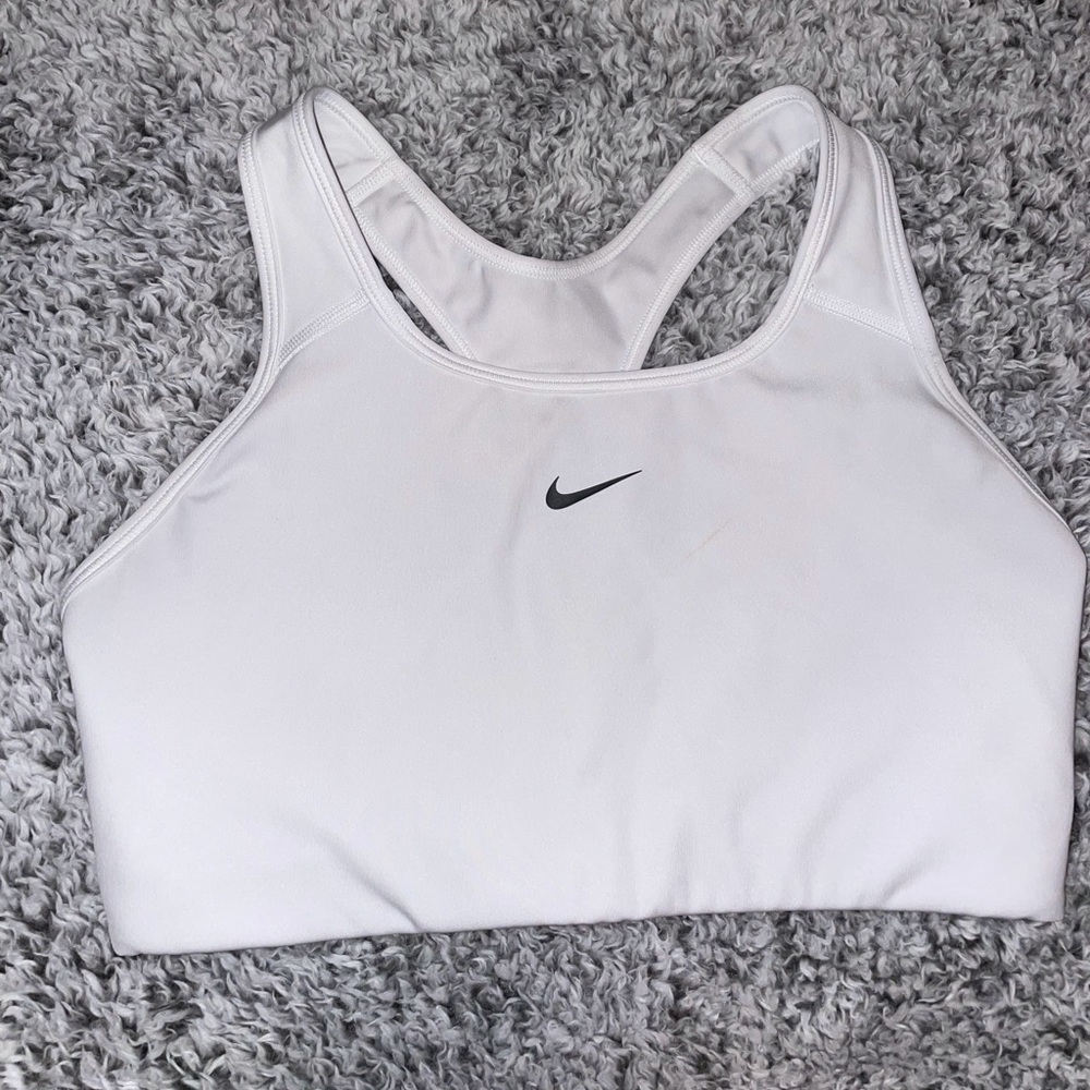 Nike white sports bra